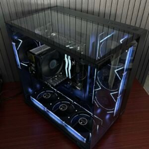 Keytech O11-V Dual Chamber ATX Case – Black