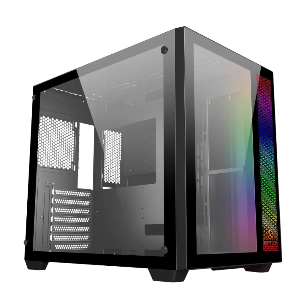 Keytech Robin SE (Special Edition) Dual Chamber ATX Case – Black