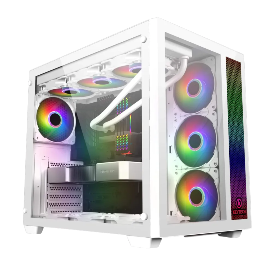 Keytech Robin SE (Special Edition) Dual Chamber ATX Case – White