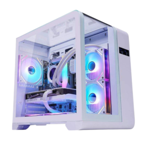 WJCoolman Robin Curve Mini Dual Chamber Digital MATX Case - White