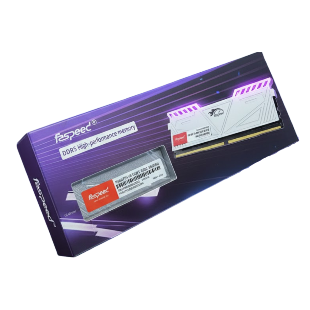 Faspeed 16GB 4800MHz DDR5 Desktop Memory – Silver Heatsink