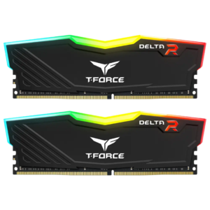 TeamGroup T-Force Delta RGB 16GB (2x8GB) 3200MHz DDR4 Desktop Memory Kit - Black