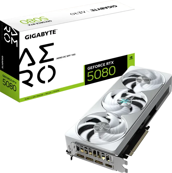 GIGABYTE RTX5080 AERO OC SFF 16G GDDR7 Graphics Card CARD