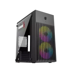 Inplay Lite X220 MATX PC Case w/ 2 RGB Fans (Black)