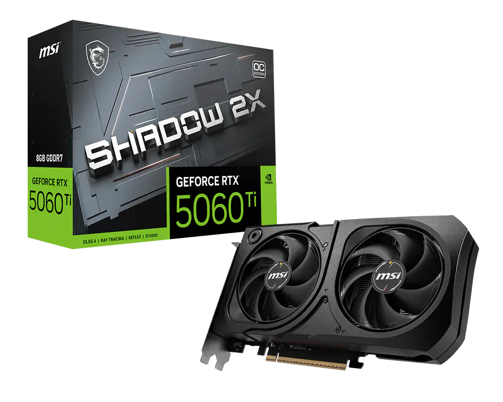 MSI GeForce RTX 5060 Ti 8G SHADOW 2X OC PLUS GDDR7